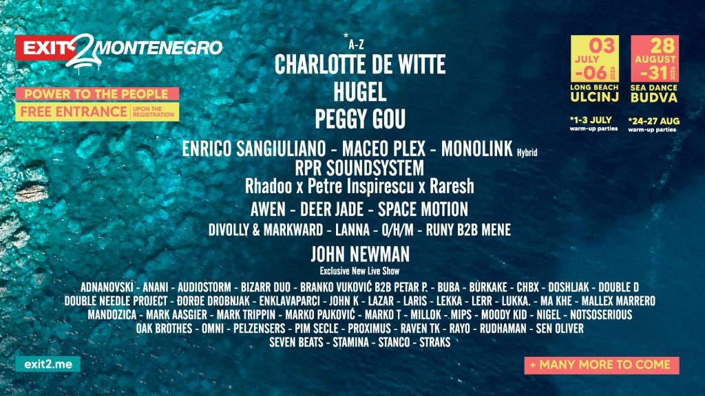 EXIT 2 Montenegro Lineup
