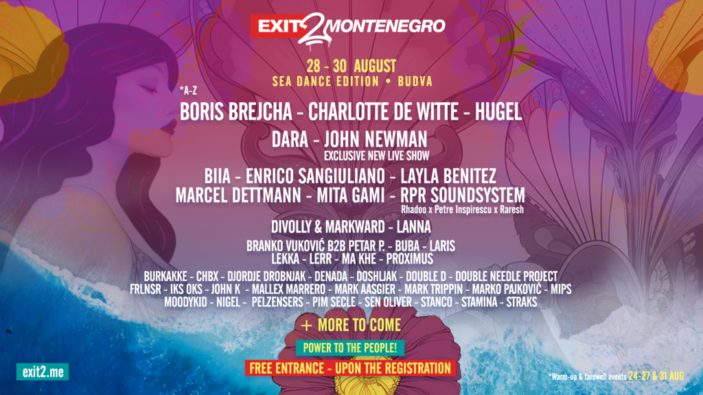 LINEUP-BUDVA, 24-27 AUGUST, SEA DANCE