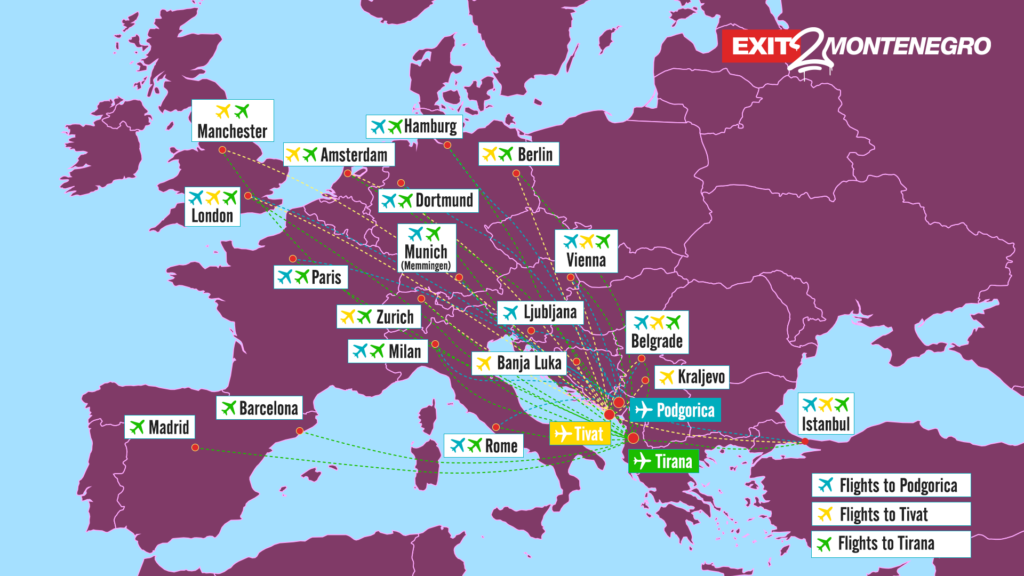 EXIT 2 Montenegro map