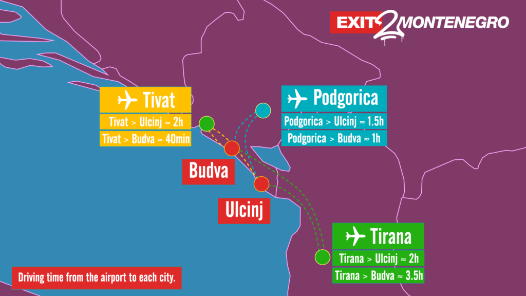 EXIT 2 Montenegro map